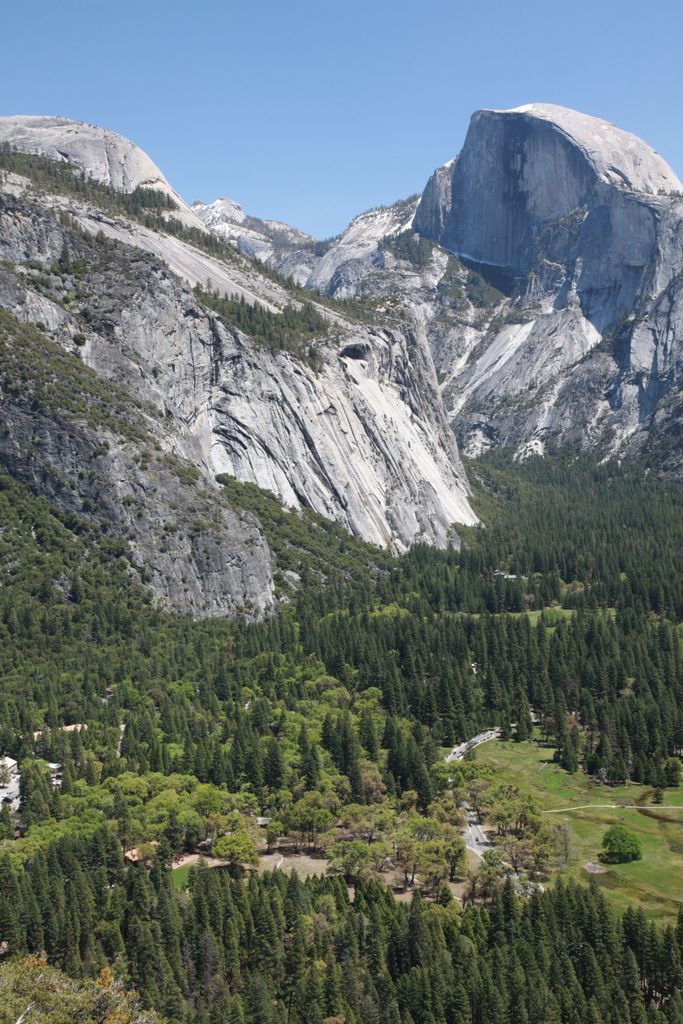 Half Dome and Yosemite Valley viewed from Upper Yosemite Falls Trail