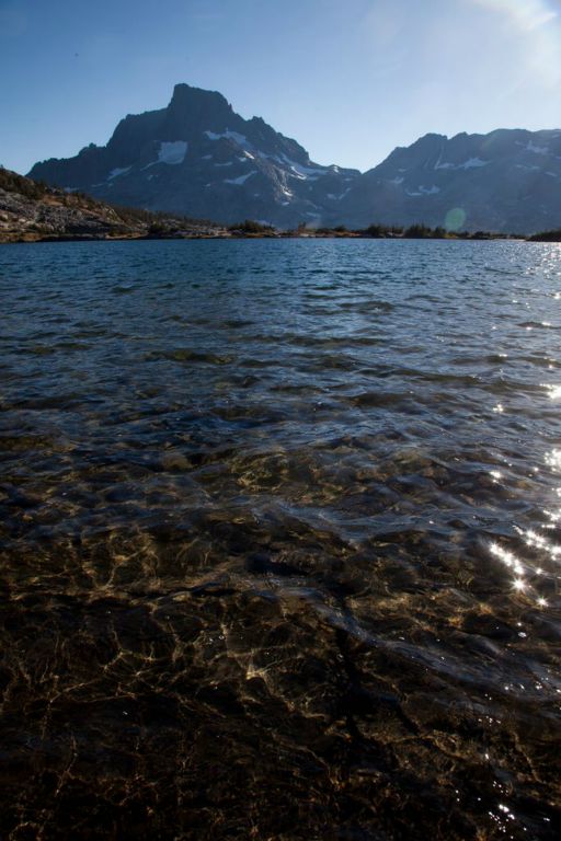 The water was crystal clear.