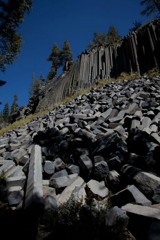 Huge chunks of hexagon rocks scattered everywhere.  You weren't allowed to climb on them.