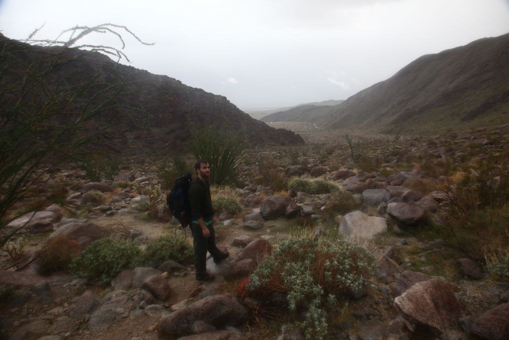 Wet and nearly back to the trailhead.