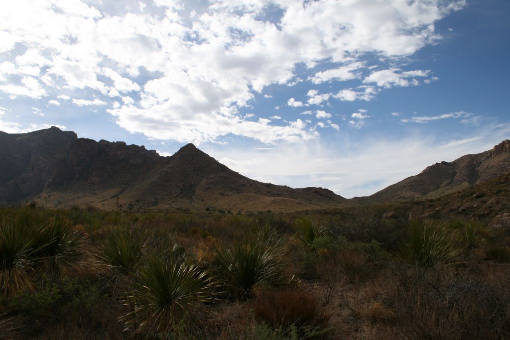 The campsite was in the foot hills of the Chisos mountains.