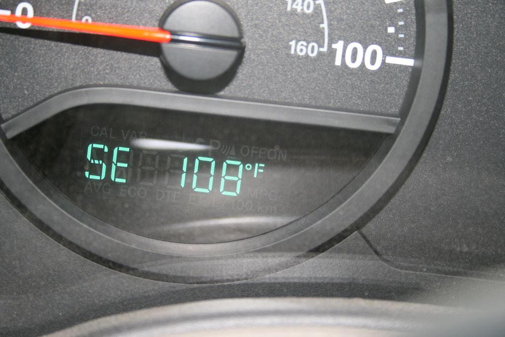 It was hot.  Actually hit 109 but didn't get a pic.