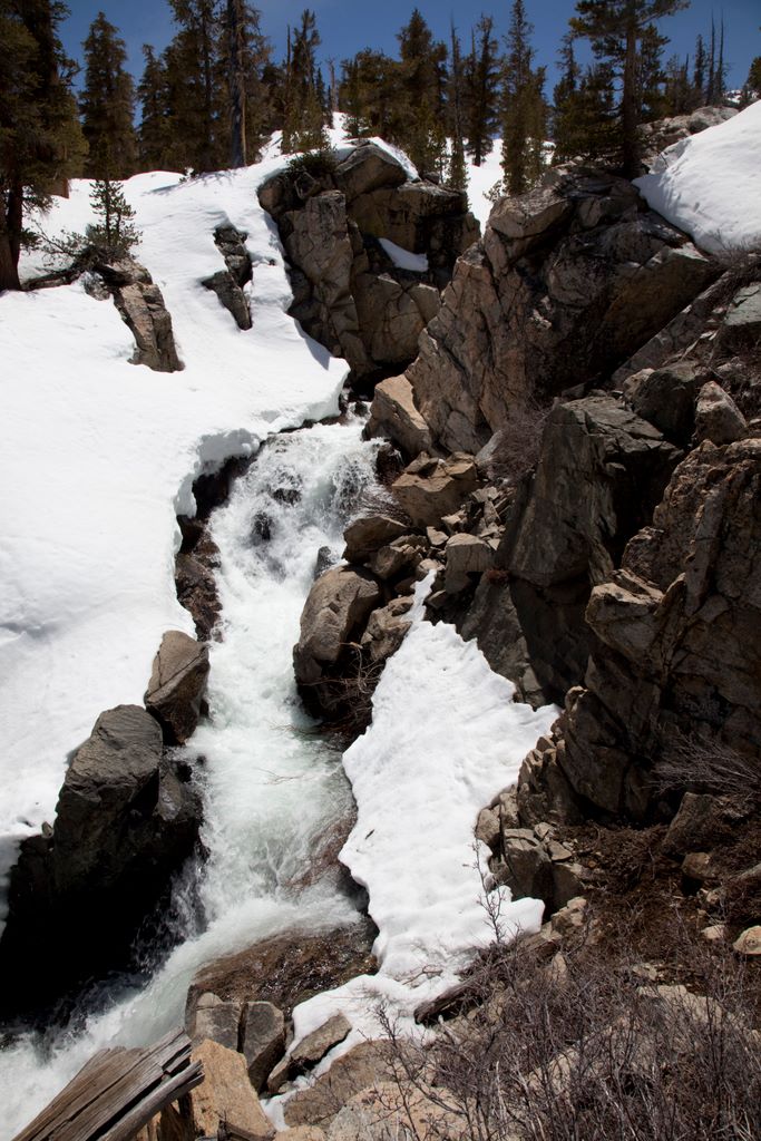 Another "small"
	unmarked stream that we had to find a way to cross.