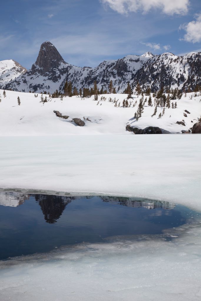 A frozen lake