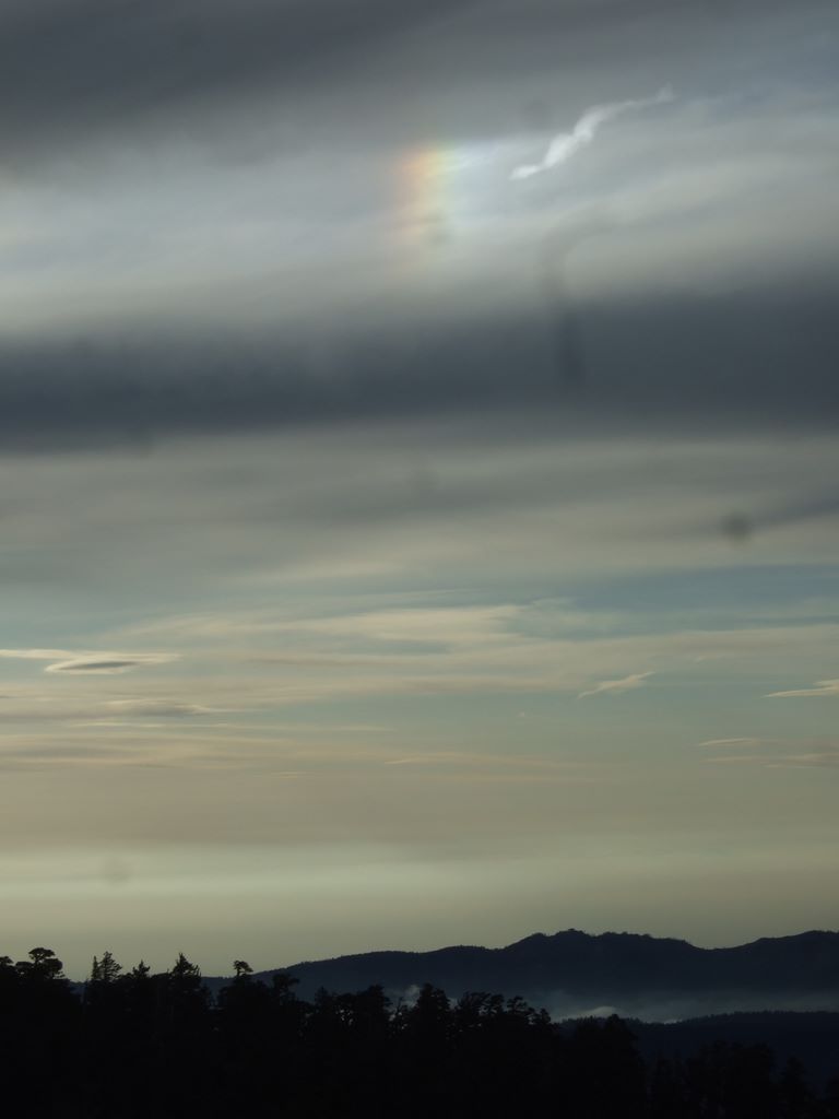 Rainbow over the mountains.