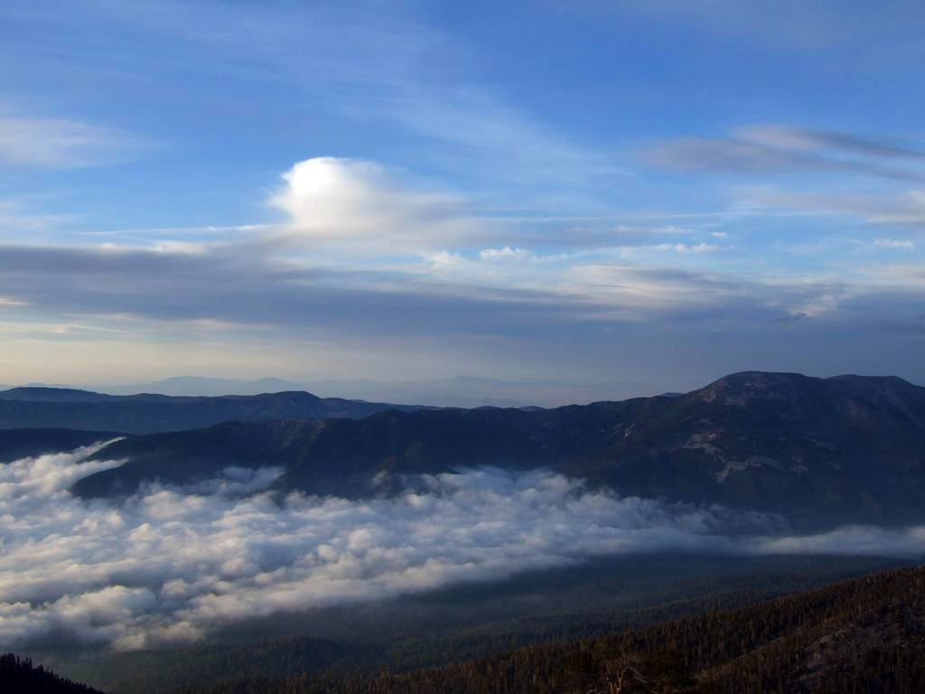 Clouds working as far up the valley as possible.