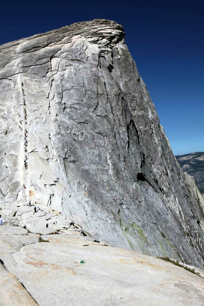Cables to the top of Half Dome (and yes, those dots are people)