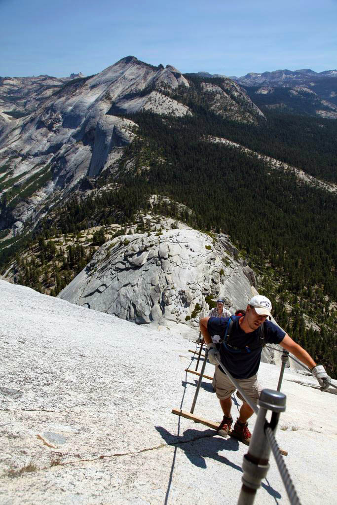 On the way up Half Dome.