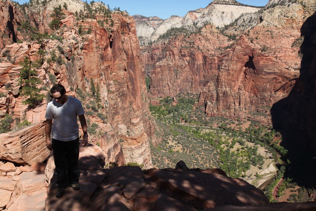 Close to the top of Angel's Landing.