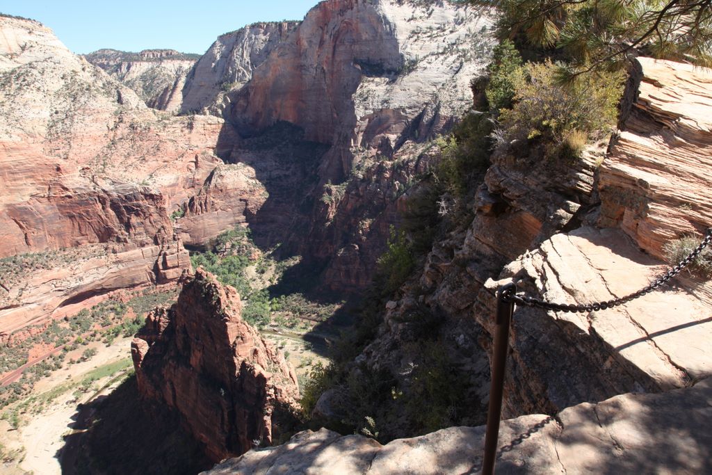 Looking down at the valley.